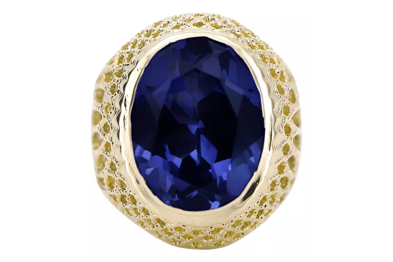Sapphire 14K Yellow gold Ring Vintage vrc089y